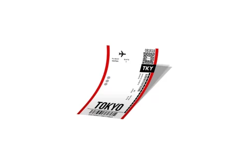 استیکر بلیط هواپیما به توکیو Tokyo Boarding Pass کد 782