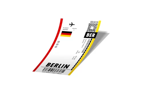 استیکر بلیط هواپیما به برلین BERLIN BOARDING PASS کد 786