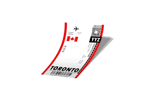 استیکر بلیط هواپیما به تورنتو Toronto Boarding Pass کد 798